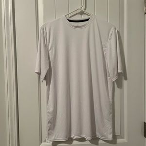 White Nylon Athletic T-shirt